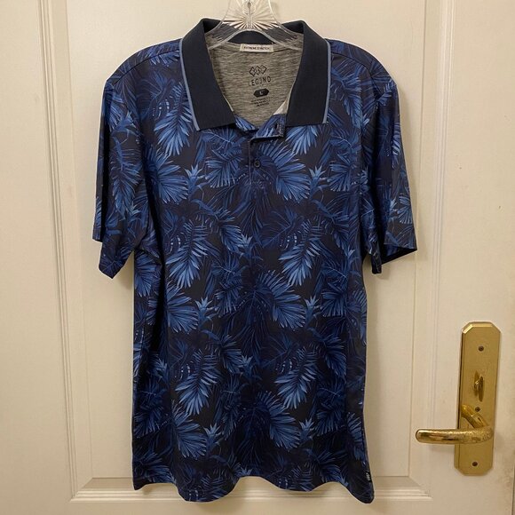 Leg3nd Golf Blue Extreme Stretch Short Sleeve Pull Over Polo Shirt Size Large - Picture 1 of 4